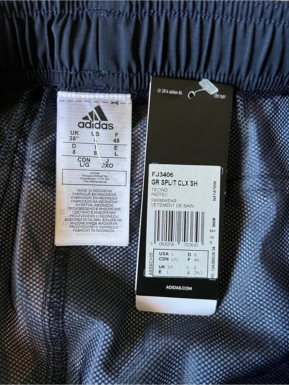 Adidas Graphic Split CLX Swim Shorts Trunks FJ3406 Large